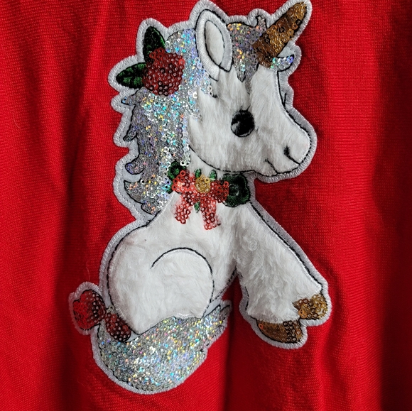 Kids Christmas Sweater Dress - Picture 2 of 6